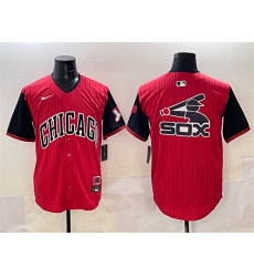 Men Chicago White Sox Team Big Logo Red Black 2025 City Connect Limited Stitched Baseball Jersey 002