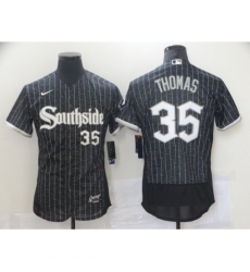 Men's Chicago White Sox #35 Frank Thomas Authentic Black Fashion Baseball Jersey Men's Chicago White Sox #35 Frank Thomas Authentic Black Fashion Baseball Jersey