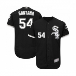 Mens Chicago White Sox 54 Ervin Santana Black Alternate Flex Base Authentic Collection Baseball Jersey