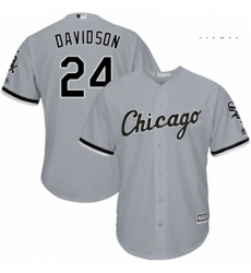 Mens Majestic Chicago White Sox 24 Matt Davidson Replica Grey Road Cool Base MLB Jersey Mens Majestic Chicago White Sox 24 Matt Davidson Replica Grey Road Cool Base MLB Jersey