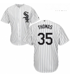 Mens Majestic Chicago White Sox 35 Frank Thomas Replica White Home Cool Base MLB Jersey