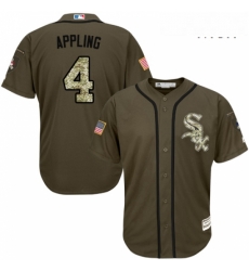 Mens Majestic Chicago White Sox 4 Luke Appling Authentic Green Salute to Service MLB Jersey Mens Majestic Chicago White Sox 4 Luke Appling Authentic Green Salute to Service MLB Jersey