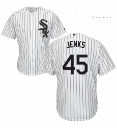 Mens Majestic Chicago White Sox 45 Bobby Jenks Replica White Home Cool Base MLB Jersey Mens Majestic Chicago White Sox 45 Bobby Jenks Replica White Home Cool Base MLB Jersey