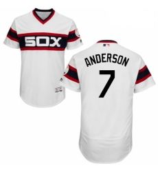 Mens Majestic Chicago White Sox 7 Tim Anderson White Flexbase Authentic Collection MLB Jersey Mens Majestic Chicago White Sox 7 Tim Anderson White Flexbase Authentic Collection MLB Jersey