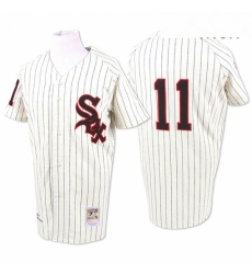 Mens Mitchell and Ness 1959 Chicago White Sox 11 Luis Aparicio Replica Cream Throwback MLB Jersey Mens Mitchell and Ness 1959 Chicago White Sox 11 Luis Aparicio Replica Cream Throwback MLB Jersey