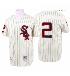 Mens Mitchell and Ness 1959 Chicago White Sox 2 Nellie Fox Authentic Cream Throwback MLB Jersey Mens Mitchell and Ness 1959 Chicago White Sox 2 Nellie Fox Authentic Cream Throwback MLB Jersey