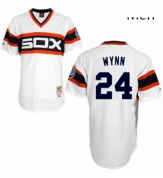 Mens Mitchell and Ness 1983 Chicago White Sox 24 Early Wynn Replica White Throwback MLB Jersey Mens Mitchell and Ness 1983 Chicago White Sox 24 Early Wynn Replica White Throwback MLB Jersey