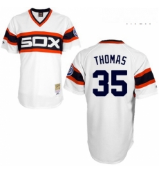 Mens Mitchell and Ness 1983 Chicago White Sox 35 Frank Thomas Authentic White Throwback MLB Jersey Mens Mitchell and Ness 1983 Chicago White Sox 35 Frank Thomas Authentic White Throwback MLB Jersey