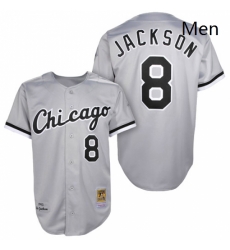 Mens Mitchell and Ness 1993 Chicago White Sox 8 Bo Jackson Replica Grey Throwback MLB Jersey Mens Mitchell and Ness 1993 Chicago White Sox 8 Bo Jackson Replica Grey Throwback MLB Jersey