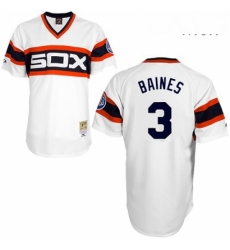 Mens Mitchell and Ness Chicago White Sox 3 Harold Baines Replica White Throwback MLB Jersey Mens Mitchell and Ness Chicago White Sox 3 Harold Baines Replica White Throwback MLB Jersey
