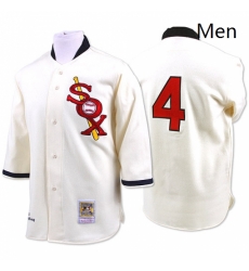 Mens Mitchell and Ness Chicago White Sox 4 Luke Appling Replica Cream Throwback MLB Jersey Mens Mitchell and Ness Chicago White Sox 4 Luke Appling Replica Cream Throwback MLB Jersey