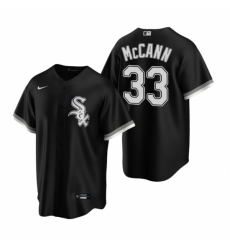 Mens Nike Chicago White Sox 33 James McCann Black Alternate Stitched Baseball Jersey Mens Nike Chicago White Sox 33 James McCann Black Alternate Stitched Baseball Jersey