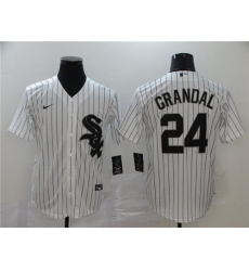 White Sox 24 Yasmani Grandal White 2020 Nike Cool Base Jersey White Sox 24 Yasmani Grandal White 2020 Nike Cool Base Jersey