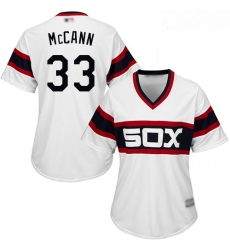White Sox #33 James McCann White Alternate Home Women Stitched Baseball Jersey White Sox #33 James McCann White Alternate Home Women Stitched Baseball Jersey