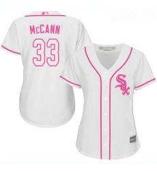 White Sox #33 James McCann White Pink Fashion Women Stitched Baseball Jersey White Sox #33 James McCann White Pink Fashion Women Stitched Baseball Jersey