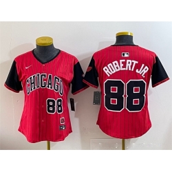 Women Chicago White Sox 88 Luis Robert Jr  Red Black 2025 City Connect Limited Stitched Baseball Jersey