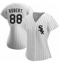Women Chicago White Sox 88 Luis Robert White Nike Coolbase Jersey Women Chicago White Sox 88 Luis Robert White Nike Coolbase Jersey