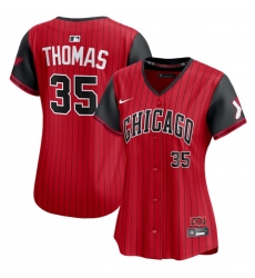 Women Chicago White Sox ACTIVE PLAYER Red Black 2025 City Connect Limited Stitched Baseball Jersey Women Chicago White Sox ACTIVE PLAYER Red Black 2025 City Connect Limited Stitched Baseball Jersey