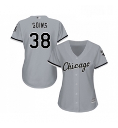 Womens Chicago White Sox 38 Ryan Goins Replica Grey Road Cool Base Baseball Jersey Womens Chicago White Sox 38 Ryan Goins Replica Grey Road Cool Base Baseball Jersey