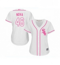 Womens Chicago White Sox 46 Ivan Nova Replica White Fashion Cool Base Baseball Jersey Womens Chicago White Sox 46 Ivan Nova Replica White Fashion Cool Base Baseball Jersey