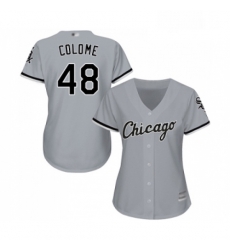 Womens Chicago White Sox 48 Alex Colome Replica Grey Road Cool Base Baseball Jersey Womens Chicago White Sox 48 Alex Colome Replica Grey Road Cool Base Baseball Jersey