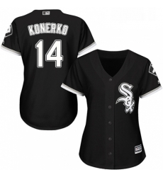 Womens Majestic Chicago White Sox 14 Paul Konerko Authentic Black Alternate Home Cool Base MLB Jersey Womens Majestic Chicago White Sox 14 Paul Konerko Authentic Black Alternate Home Cool Base MLB Jersey