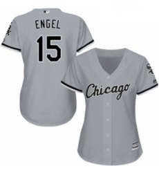 Womens Majestic Chicago White Sox 15 Adam Engel Authentic Grey Road Cool Base MLB Jersey Womens Majestic Chicago White Sox 15 Adam Engel Authentic Grey Road Cool Base MLB Jersey
