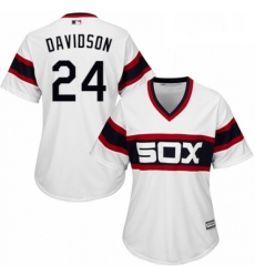 Womens Majestic Chicago White Sox 24 Matt Davidson Authentic White 2013 Alternate Home Cool Base MLB Jersey Womens Majestic Chicago White Sox 24 Matt Davidson Authentic White 2013 Alternate Home Cool Base MLB Jersey
