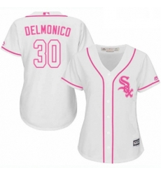 Womens Majestic Chicago White Sox 30 Nicky Delmonico Authentic White Fashion Cool Base MLB Jersey Womens Majestic Chicago White Sox 30 Nicky Delmonico Authentic White Fashion Cool Base MLB Jersey