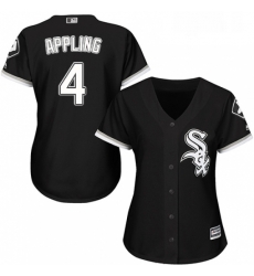 Womens Majestic Chicago White Sox 4 Luke Appling Authentic Black Alternate Home Cool Base MLB Jersey Womens Majestic Chicago White Sox 4 Luke Appling Authentic Black Alternate Home Cool Base MLB Jersey