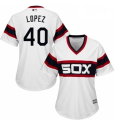 Womens Majestic Chicago White Sox 40 Reynaldo Lopez Replica White 2013 Alternate Home Cool Base MLB Jersey Womens Majestic Chicago White Sox 40 Reynaldo Lopez Replica White 2013 Alternate Home Cool Base MLB Jersey