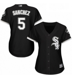Womens Majestic Chicago White Sox 5 Yolmer Sanchez Replica Black Alternate Home Cool Base MLB Jersey Womens Majestic Chicago White Sox 5 Yolmer Sanchez Replica Black Alternate Home Cool Base MLB Jersey