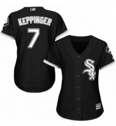 Womens Majestic Chicago White Sox 7 Jeff Keppinger Replica Black Alternate Home Cool Base MLB Jersey Womens Majestic Chicago White Sox 7 Jeff Keppinger Replica Black Alternate Home Cool Base MLB Jersey