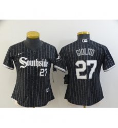 Women's Nike Chicago White Sox #27 Lucas Giolito Black City Player Jersey Women's Nike Chicago White Sox #27 Lucas Giolito Black City Player Jersey