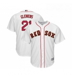 Youth Boston Red Sox 21 Roger Clemens Authentic White 2019 Gold Program Cool Base Baseball Jersey Youth Boston Red Sox 21 Roger Clemens Authentic White 2019 Gold Program Cool Base Baseball Jersey