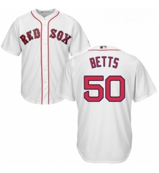 Youth Majestic Boston Red Sox 50 Mookie Betts Replica White Home Cool Base MLB Jersey Youth Majestic Boston Red Sox 50 Mookie Betts Replica White Home Cool Base MLB Jersey