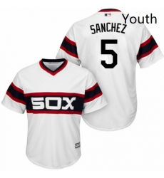 Youth Majestic Chicago White Sox 5 Yolmer Sanchez Replica White 2013 Alternate Home Cool Base MLB Jersey Youth Majestic Chicago White Sox 5 Yolmer Sanchez Replica White 2013 Alternate Home Cool Base MLB Jersey