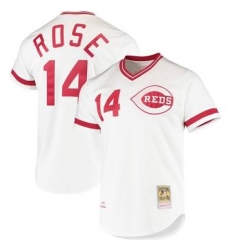 Cincinnati Reds #14 Pete Rose White Throwback Jersey Cincinnati Reds #14 Pete Rose White Throwback Jersey
