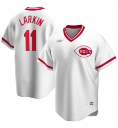 Men Cincinnati Reds 11 Barry Larkin Nike Home Cooperstown Collection Player MLB Jersey White Men Cincinnati Reds 11 Barry Larkin Nike Home Cooperstown Collection Player MLB Jersey White