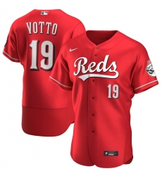 Men Cincinnati Reds 19 Joey Votto Men Nike Scarlet Flex Base Alternate Player MLB Jersey Men Cincinnati Reds 19 Joey Votto Men Nike Scarlet Flex Base Alternate Player MLB Jersey