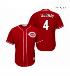 Mens Cincinnati Reds 4 Jose Iglesias Replica Red Alternate Cool Base Baseball Jersey Mens Cincinnati Reds 4 Jose Iglesias Replica Red Alternate Cool Base Baseball Jersey