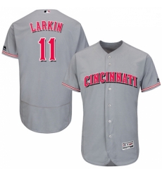 Mens Majestic Cincinnati Reds 11 Barry Larkin Grey Flexbase Authentic Collection MLB Jersey Mens Majestic Cincinnati Reds 11 Barry Larkin Grey Flexbase Authentic Collection MLB Jersey