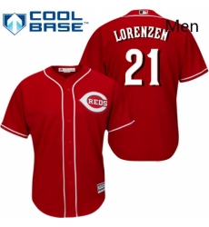 Mens Majestic Cincinnati Reds 21 Michael Lorenzen Replica Red Alternate Cool Base MLB Jersey Mens Majestic Cincinnati Reds 21 Michael Lorenzen Replica Red Alternate Cool Base MLB Jersey