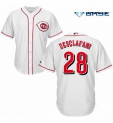 Mens Majestic Cincinnati Reds 28 Anthony DeSclafani Replica White Home Cool Base MLB Jersey Mens Majestic Cincinnati Reds 28 Anthony DeSclafani Replica White Home Cool Base MLB Jersey