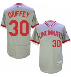 Mens Majestic Cincinnati Reds 30 Ken Griffey Grey Flexbase Authentic Collection Cooperstown MLB Jersey Mens Majestic Cincinnati Reds 30 Ken Griffey Grey Flexbase Authentic Collection Cooperstown MLB Jersey