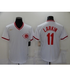 Men's Nike Cincinnati Reds #11 Barry Larkin White Cooperstown Collection Home Stitched MLB Jersey Men's Nike Cincinnati Reds #11 Barry Larkin White Cooperstown Collection Home Stitched MLB Jersey