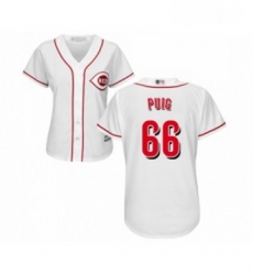 Womens Cincinnati Reds 66 Yasiel Puig Replica White Home Cool Base Baseball Jersey Womens Cincinnati Reds 66 Yasiel Puig Replica White Home Cool Base Baseball Jersey