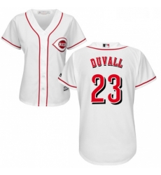Womens Majestic Cincinnati Reds 23 Adam Duvall Authentic White Home Cool Base MLB Jersey Womens Majestic Cincinnati Reds 23 Adam Duvall Authentic White Home Cool Base MLB Jersey