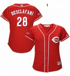 Womens Majestic Cincinnati Reds 28 Anthony DeSclafani Authentic Red Alternate Cool Base MLB Jersey Womens Majestic Cincinnati Reds 28 Anthony DeSclafani Authentic Red Alternate Cool Base MLB Jersey