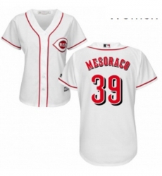 Womens Majestic Cincinnati Reds 39 Devin Mesoraco Authentic White Home Cool Base MLB Jersey Womens Majestic Cincinnati Reds 39 Devin Mesoraco Authentic White Home Cool Base MLB Jersey